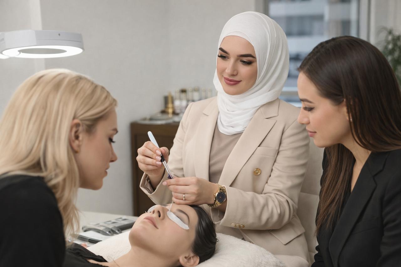 Nina Teaching Lash Application