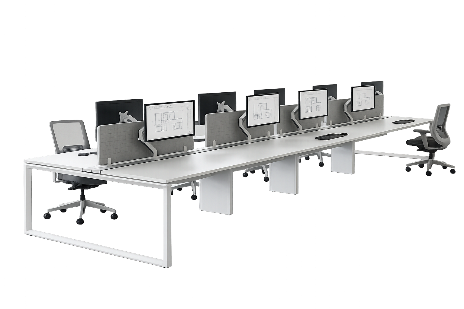 Linear Workstations variant LW-003 for IT & Technology - office furniture manufacturer Mumbai