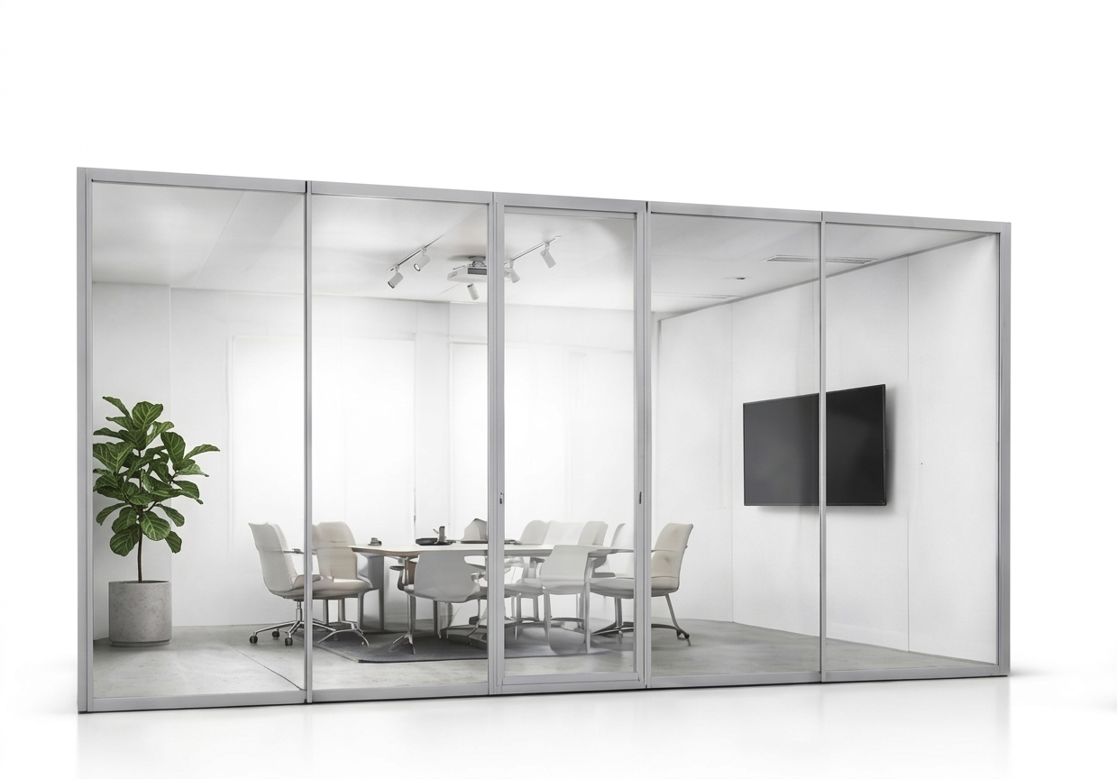 Single, Double & Grid Framed Partitions Office Partitions & Cabin Systems - Model DGP-001 - office partitions and cubicles Mumbai by Ezeefit Office Systems