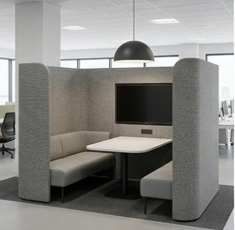 Meeting Booths Privacy Solutions - Model MB-001 - modular office furniture Mumbai by Ezeefit Office Systems