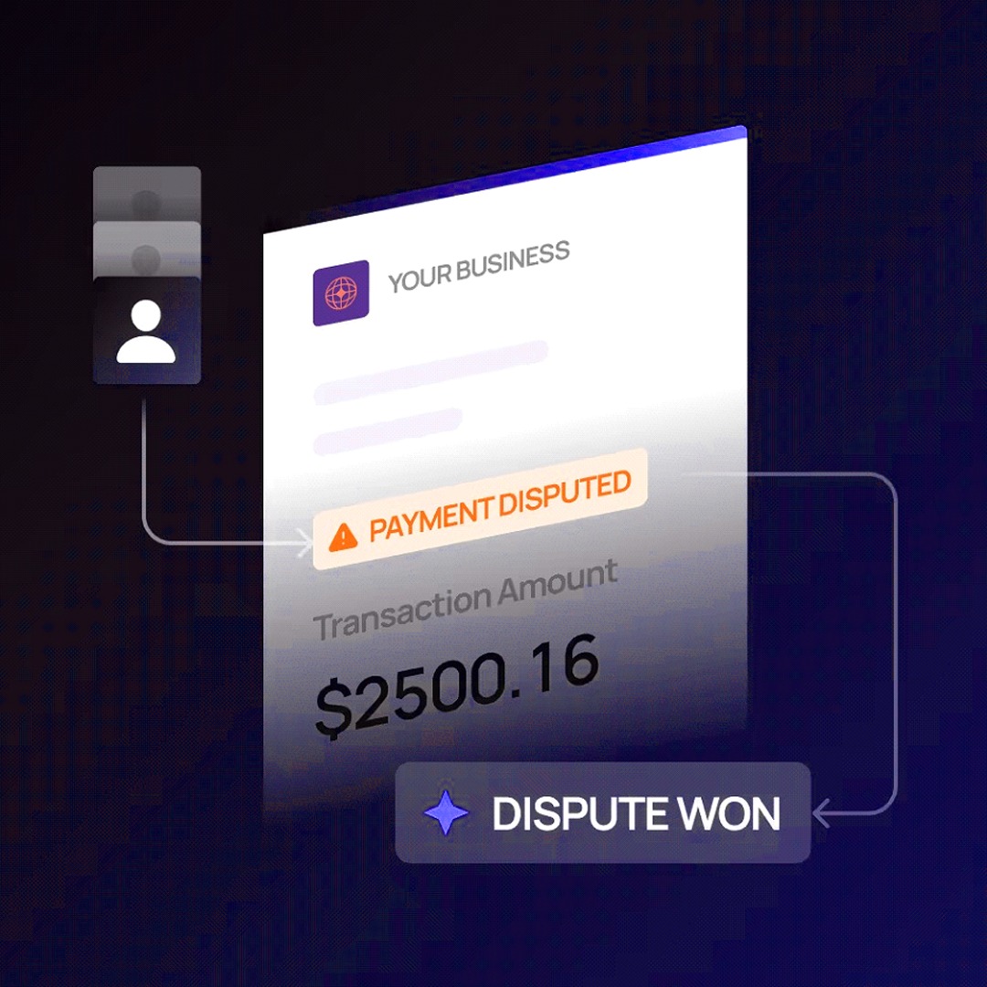 Payment dispute resolution showing dispute won workflow