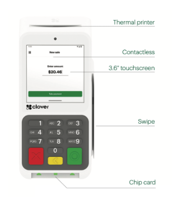 Clover Compact POS terminal with built-in printer