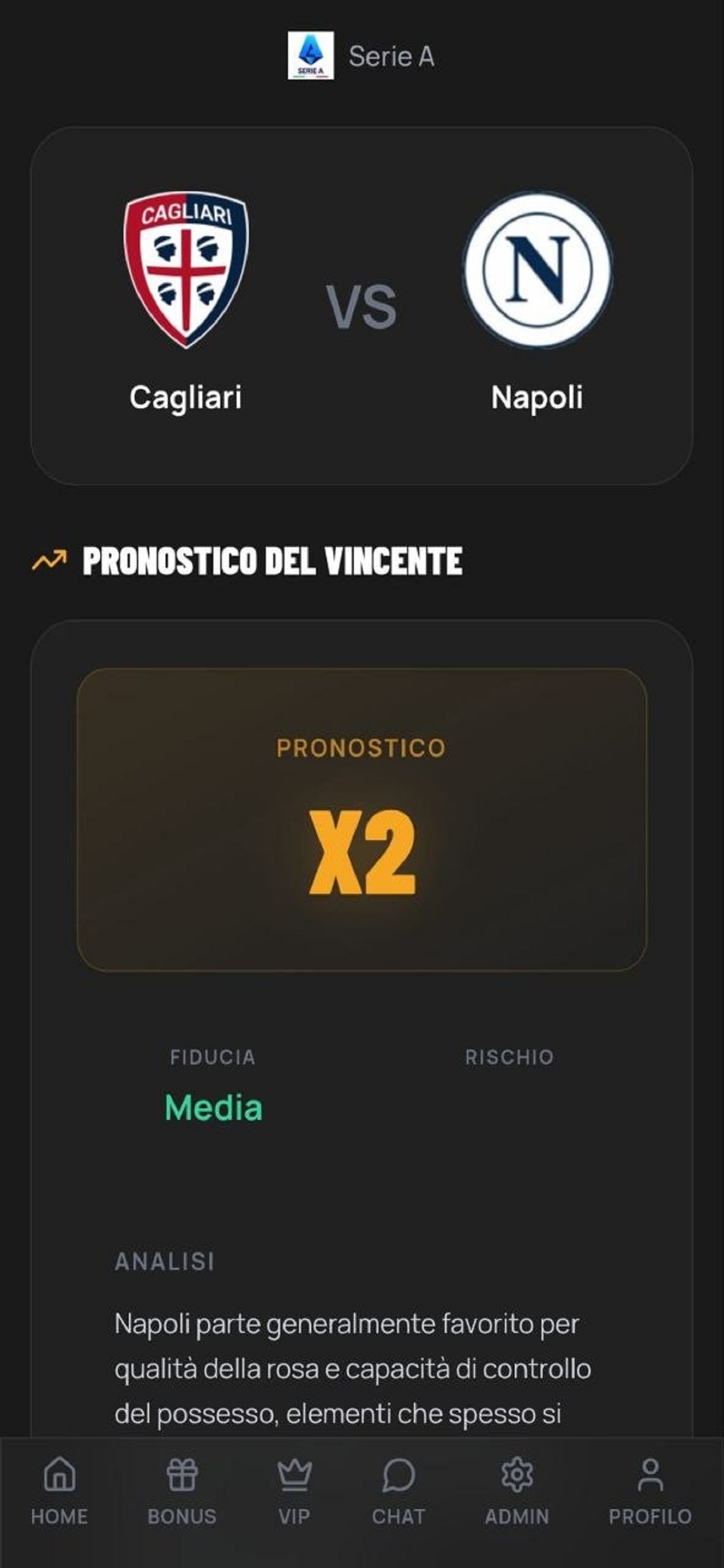 Schermata App RVINCENTE