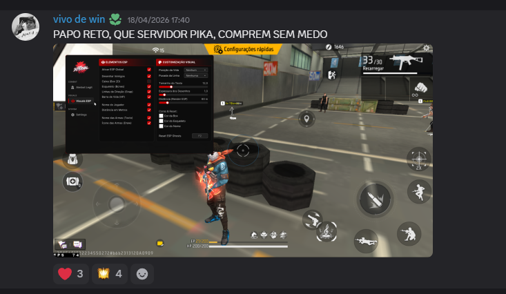 Feedback de vivo de win