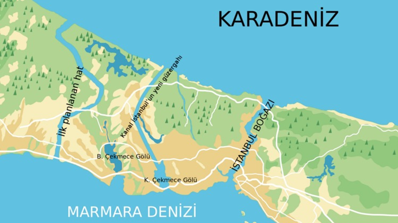 Kanal Istanbul Route Map