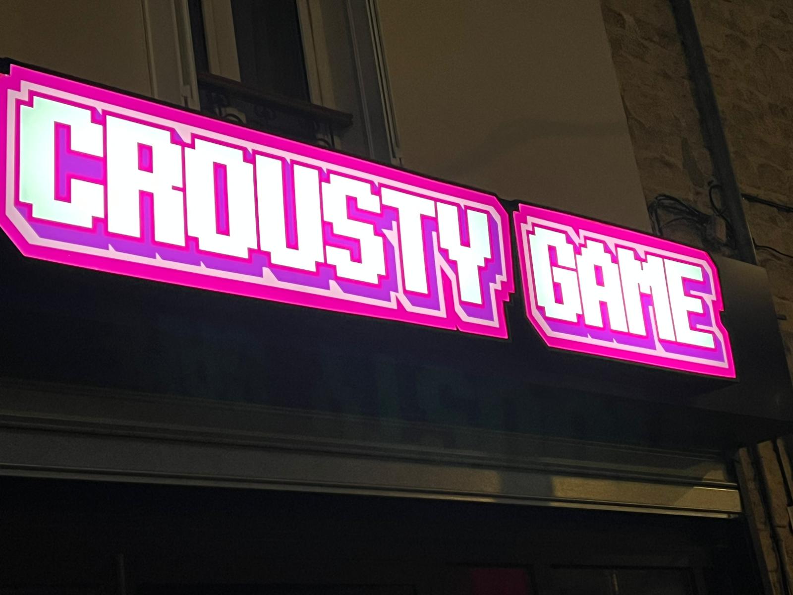 Enseigne Crousty Game réalisée par PUB PRO