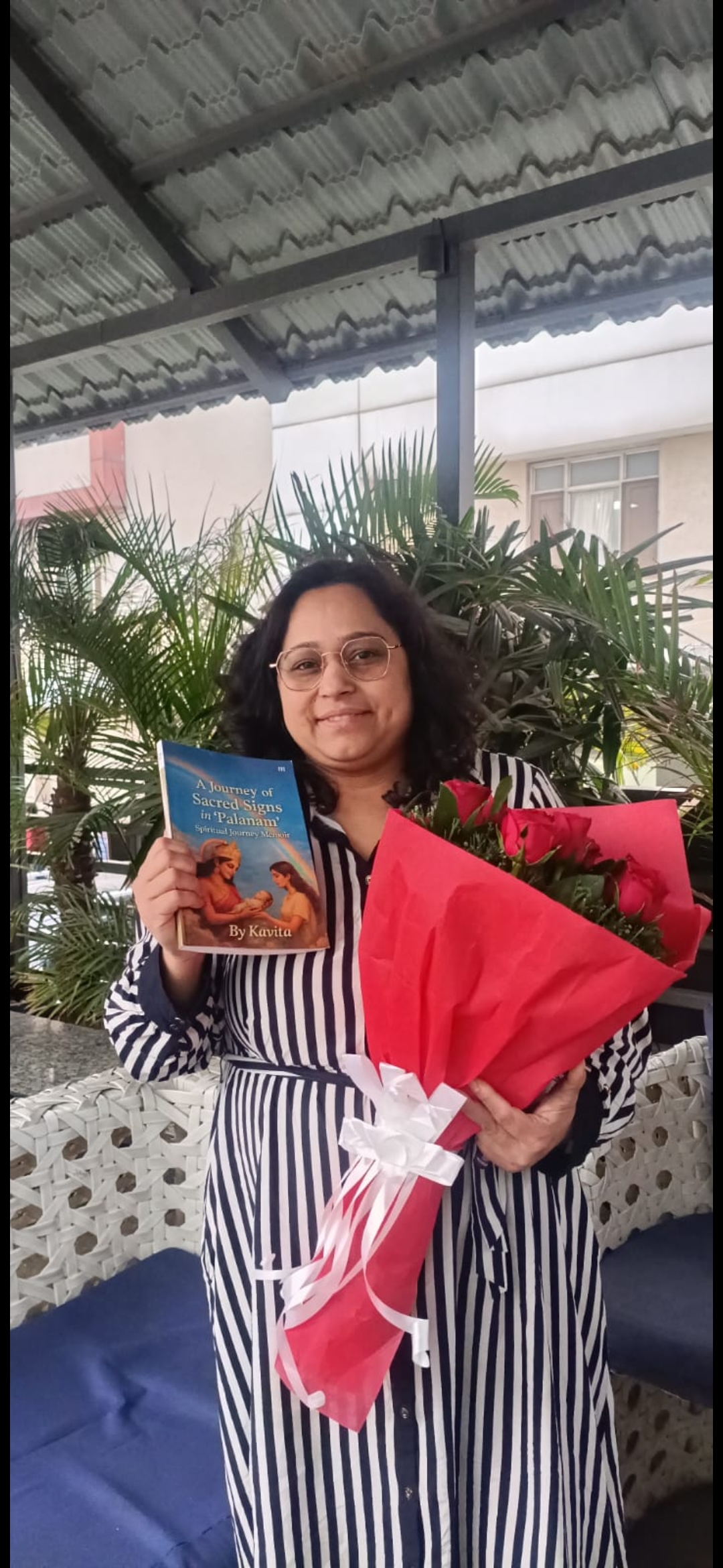 Kavita with her memoir at the India book launch