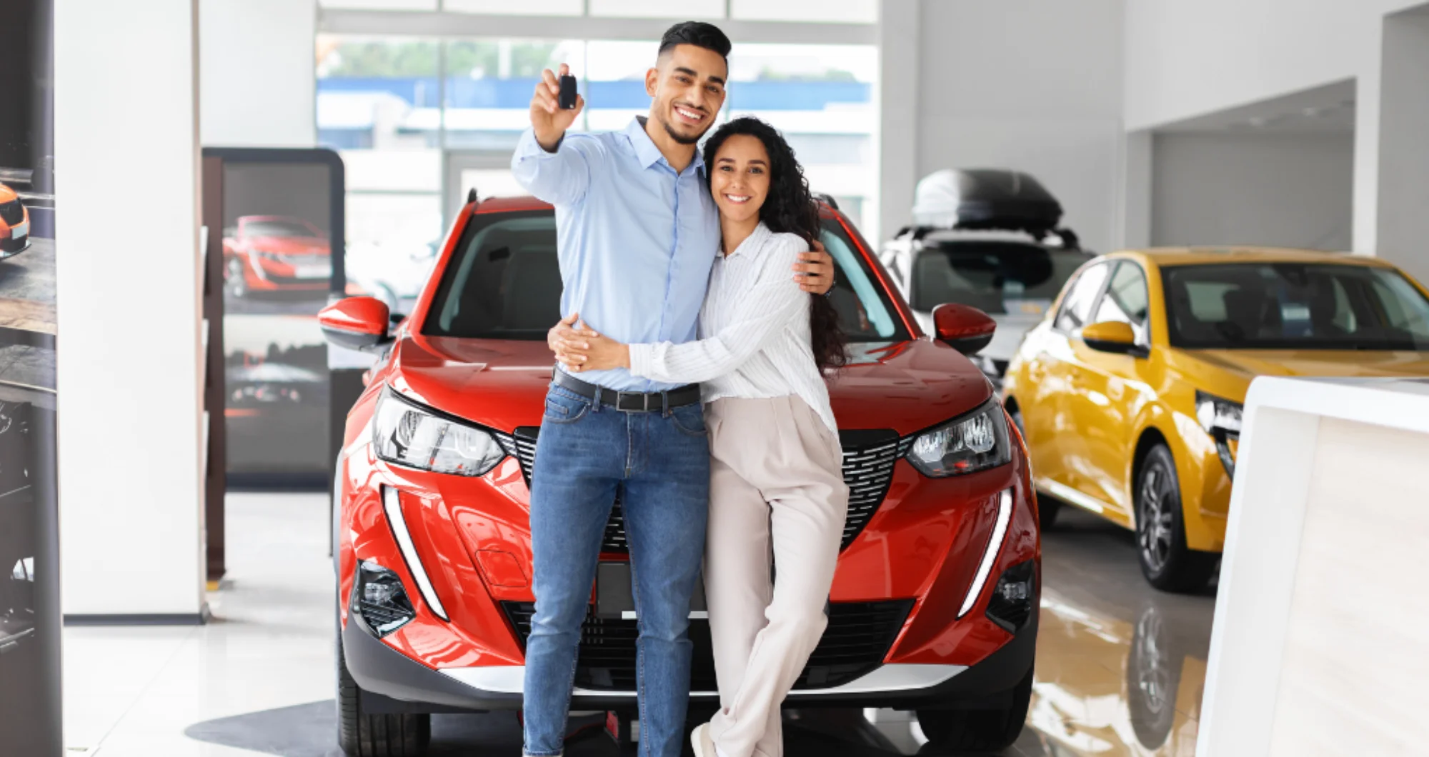 Customer shopping for a car