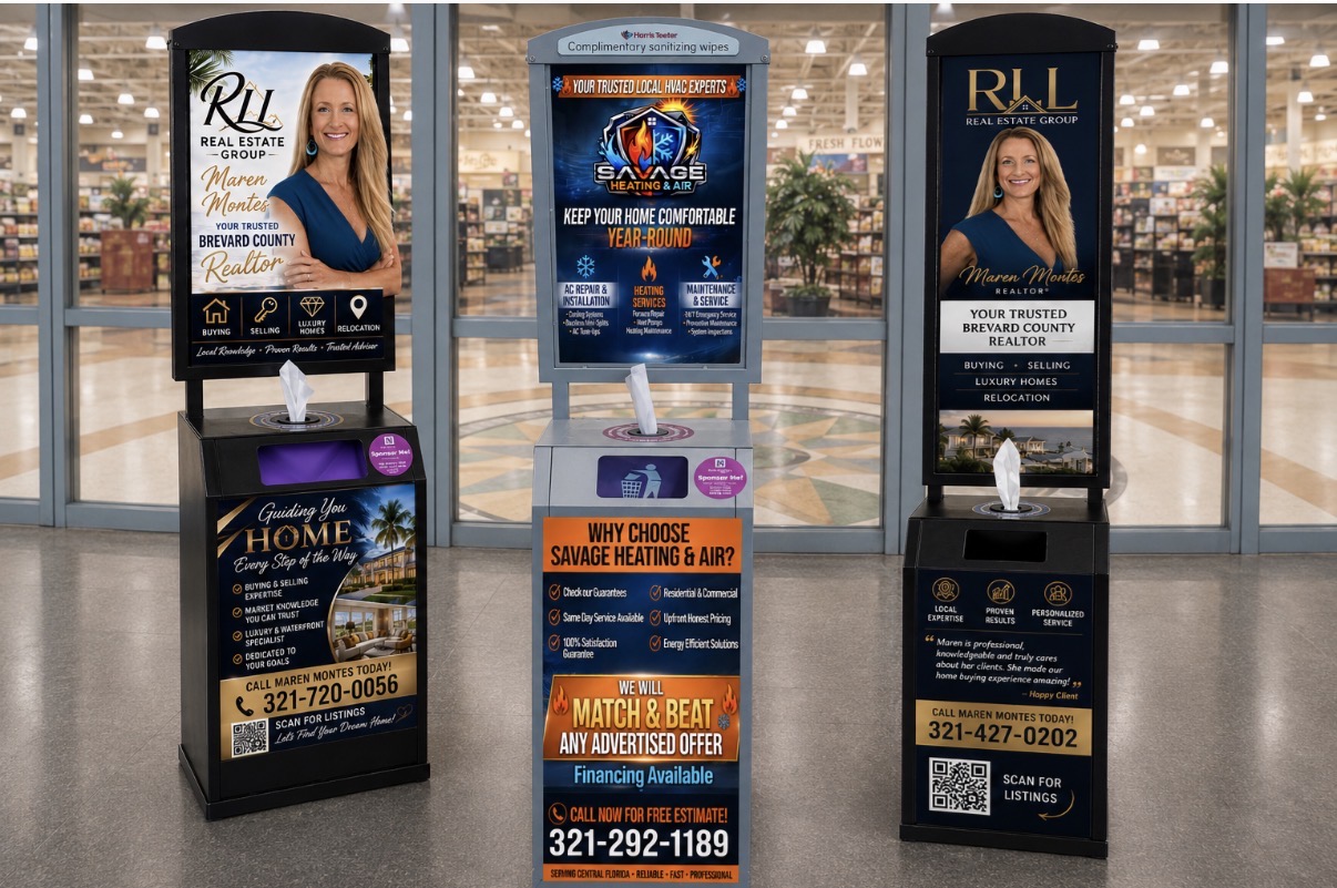 Savage Market Reach grocery store advertising displays