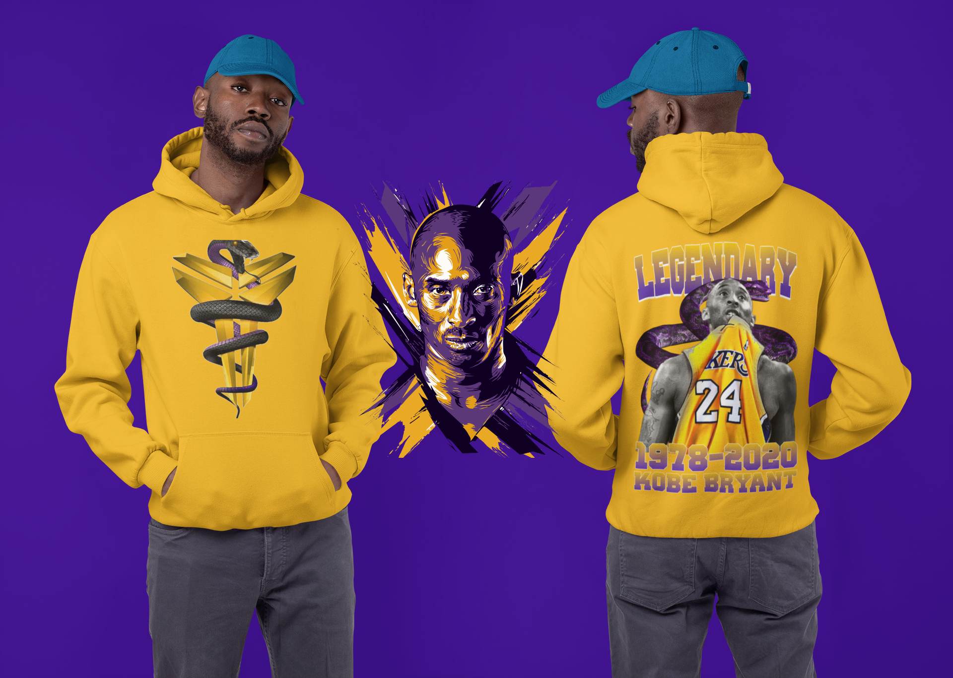 Kobe Legendary Memorial Hoodie - Gold