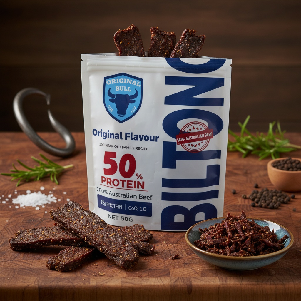 Original Bull Biltong | Premium Australian Beef Biltong | 52% Protein