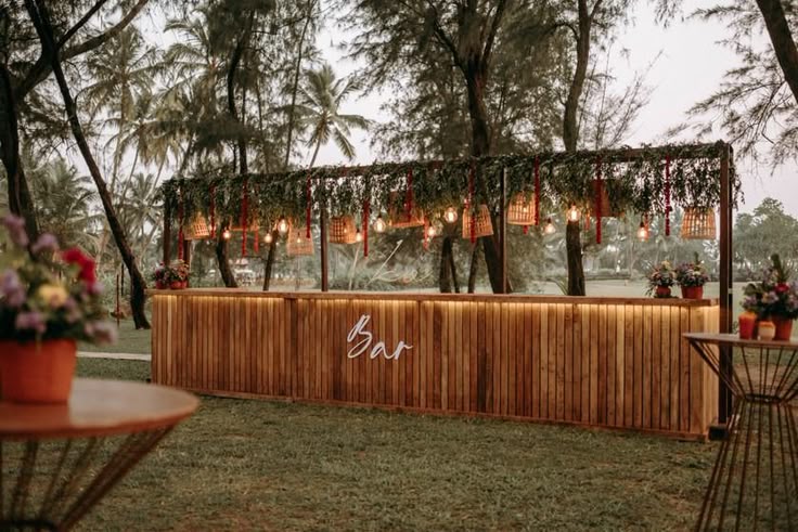 Rustic Bar Setup