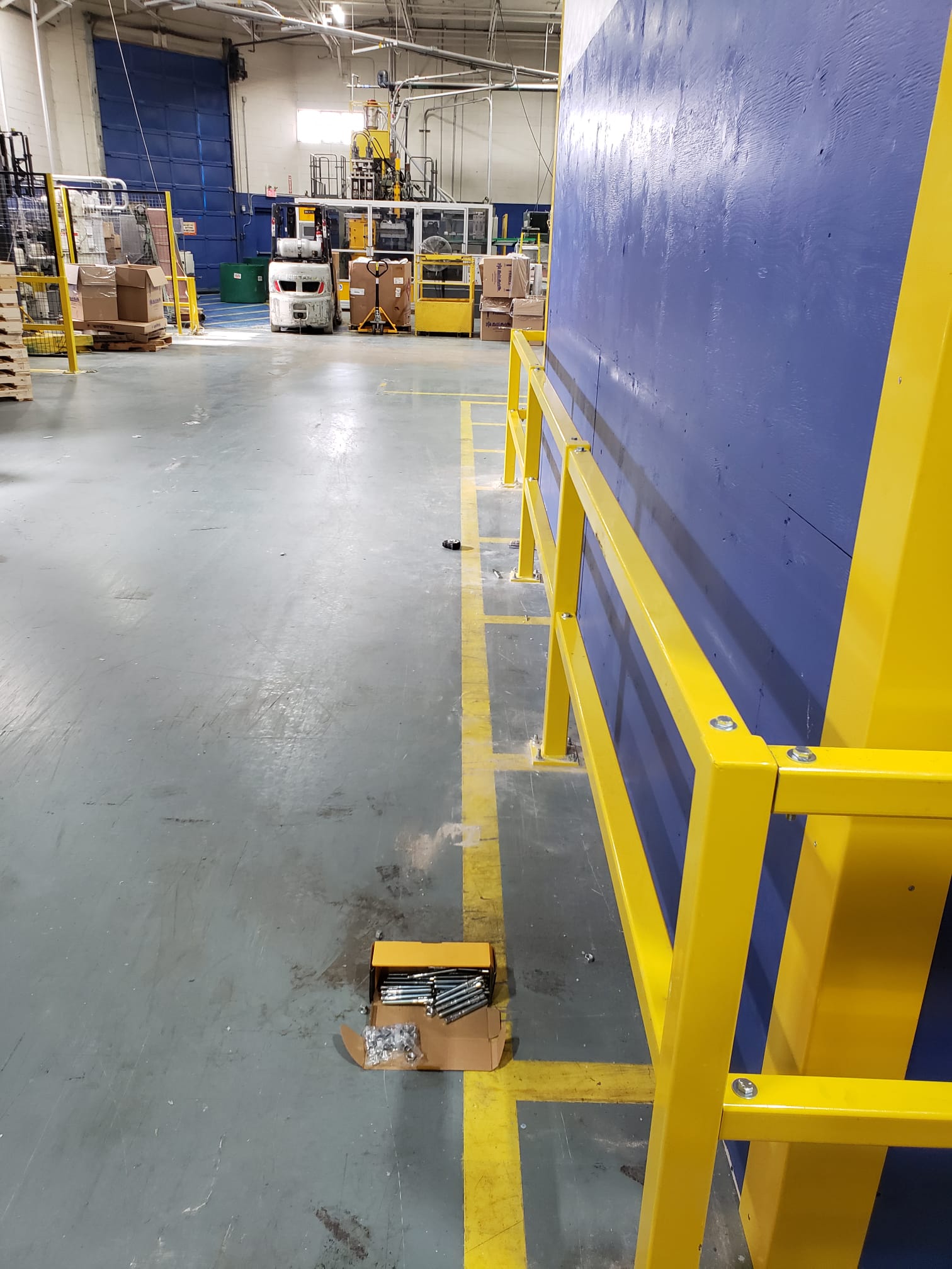 Warehouse Perimeter Safety Guardrail System