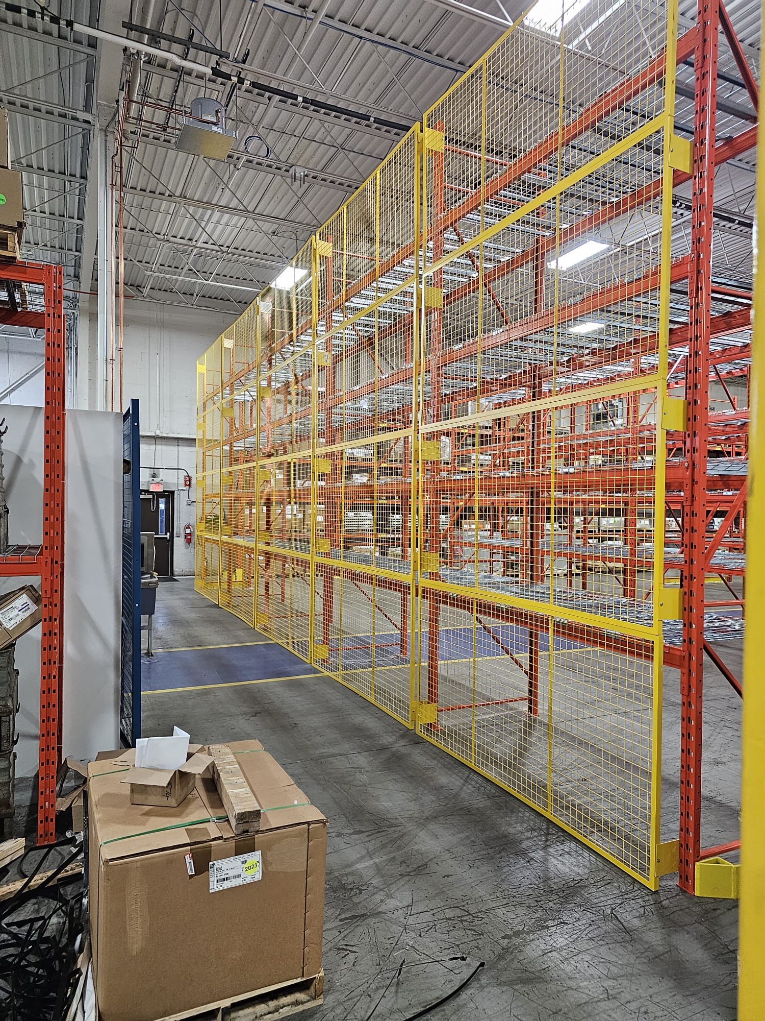 Warehouse Safety Partition - Wire Mesh Enclosure System