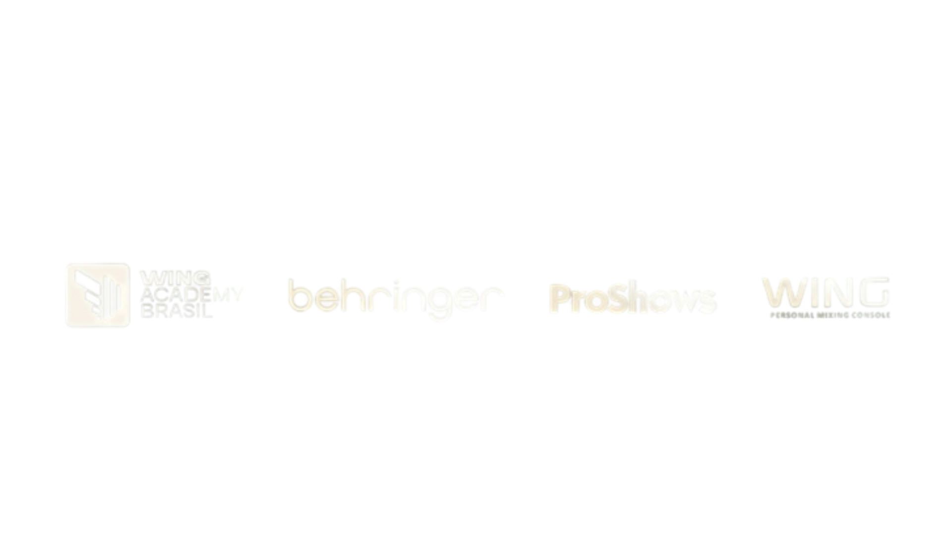 Parceiros oficiais: WING Academy Brasil, Behringer, ProShows, WING Personal Mixing Console