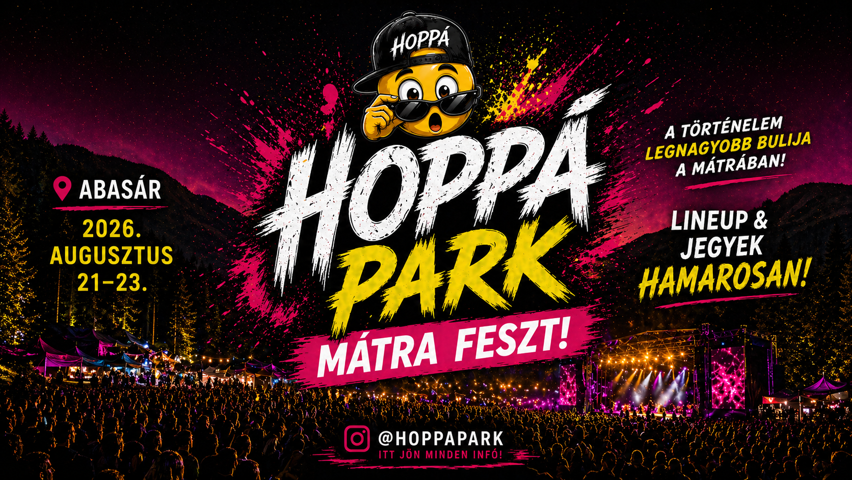 Hoppá Park Mátra Feszt 2026 - Abasár, augusztus 21-23.