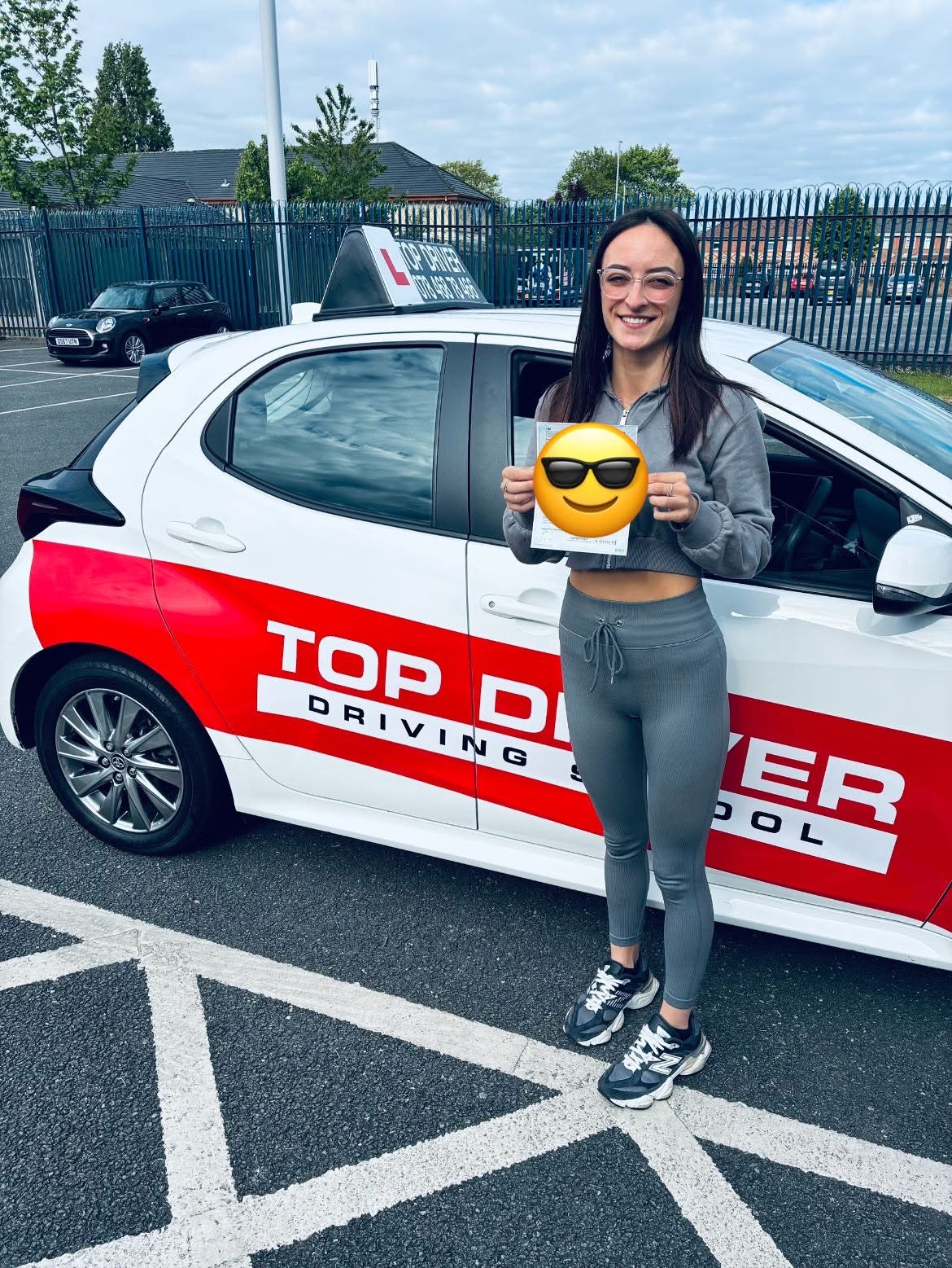 Happy student celebrating test pass