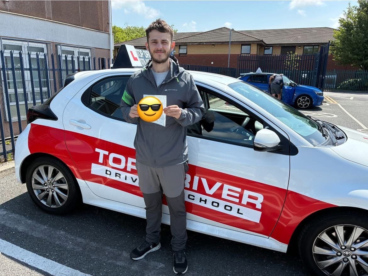 Student with pass certificate at Top Driver