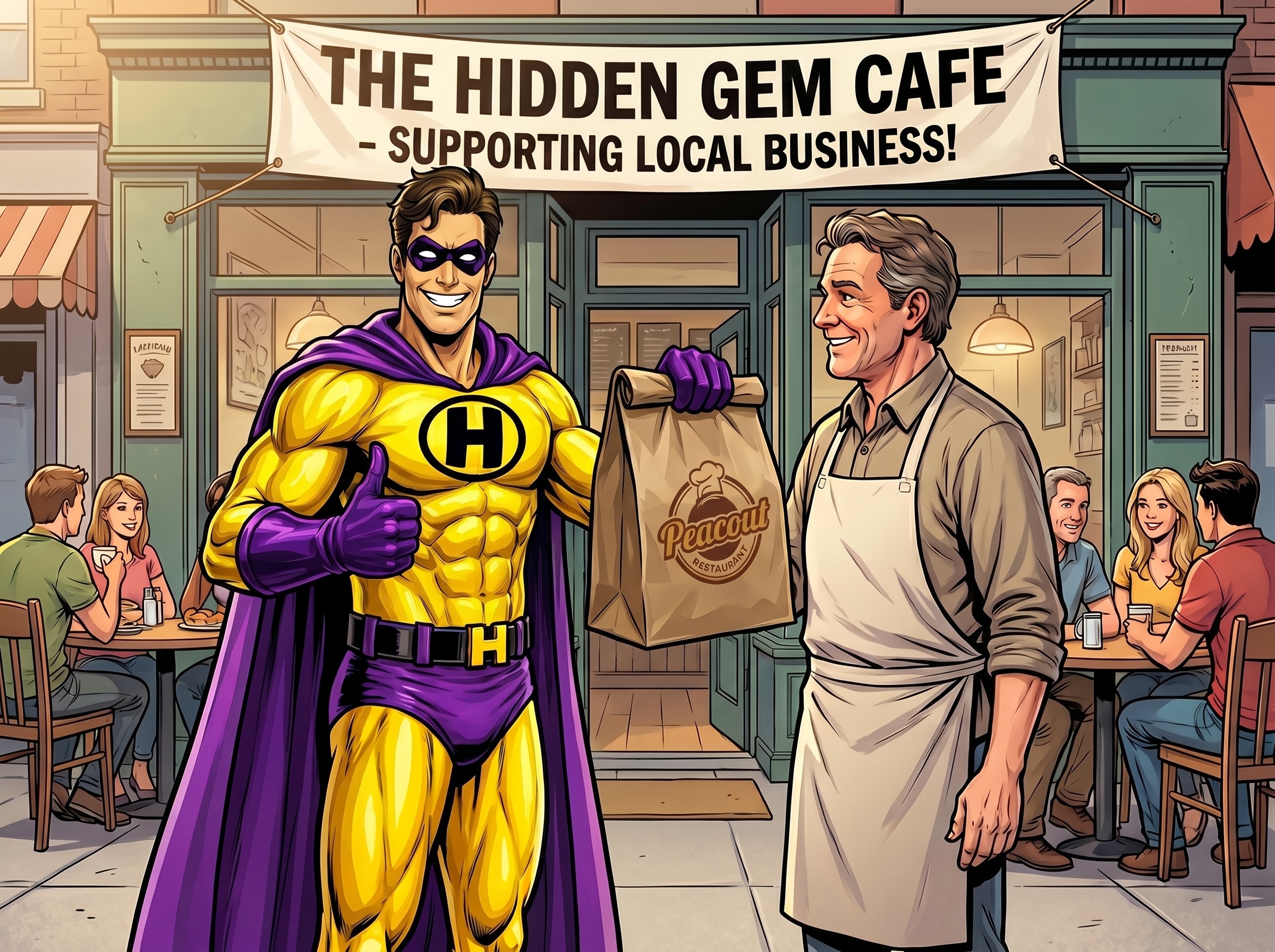 Captain H supporting local restaurants