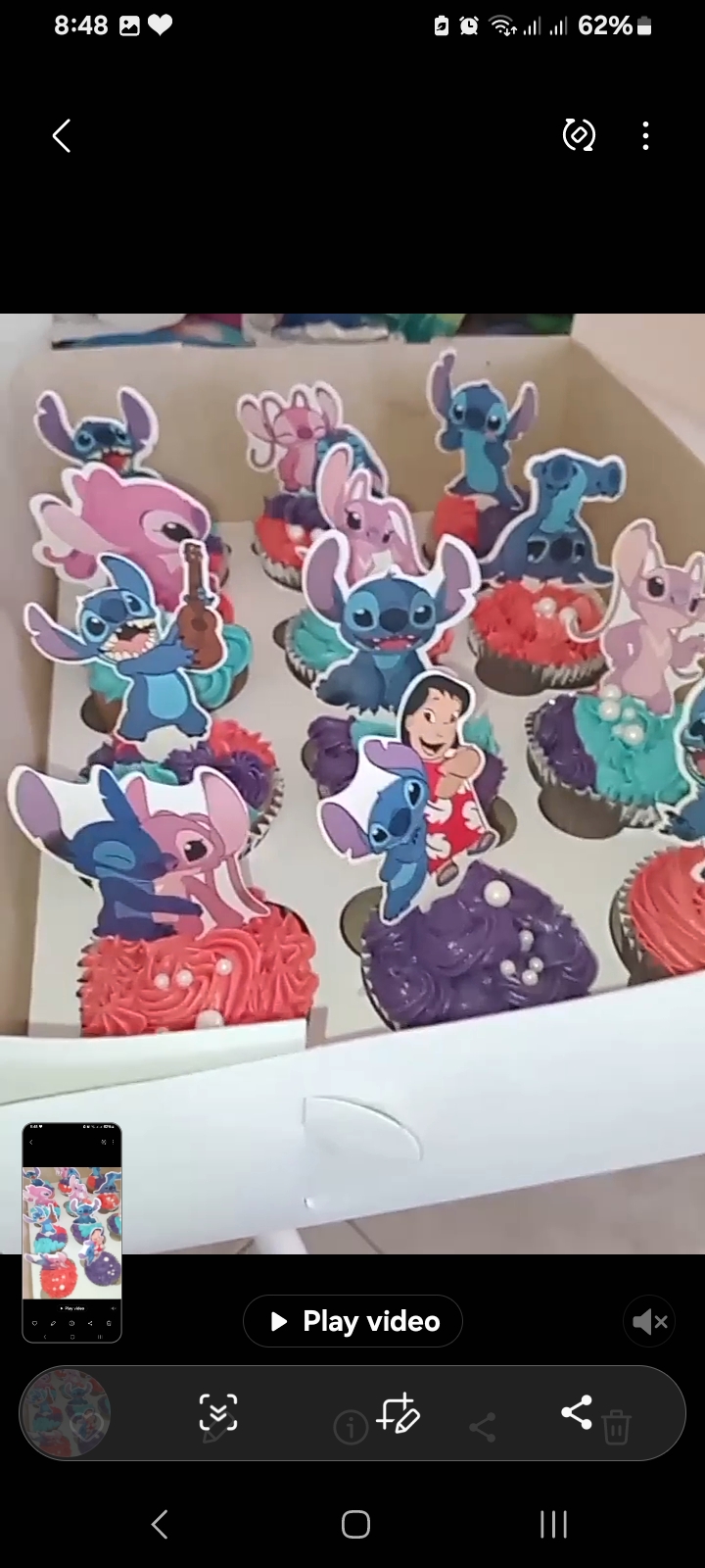 Adorable Stitch cupcakes - Ohana means family!
