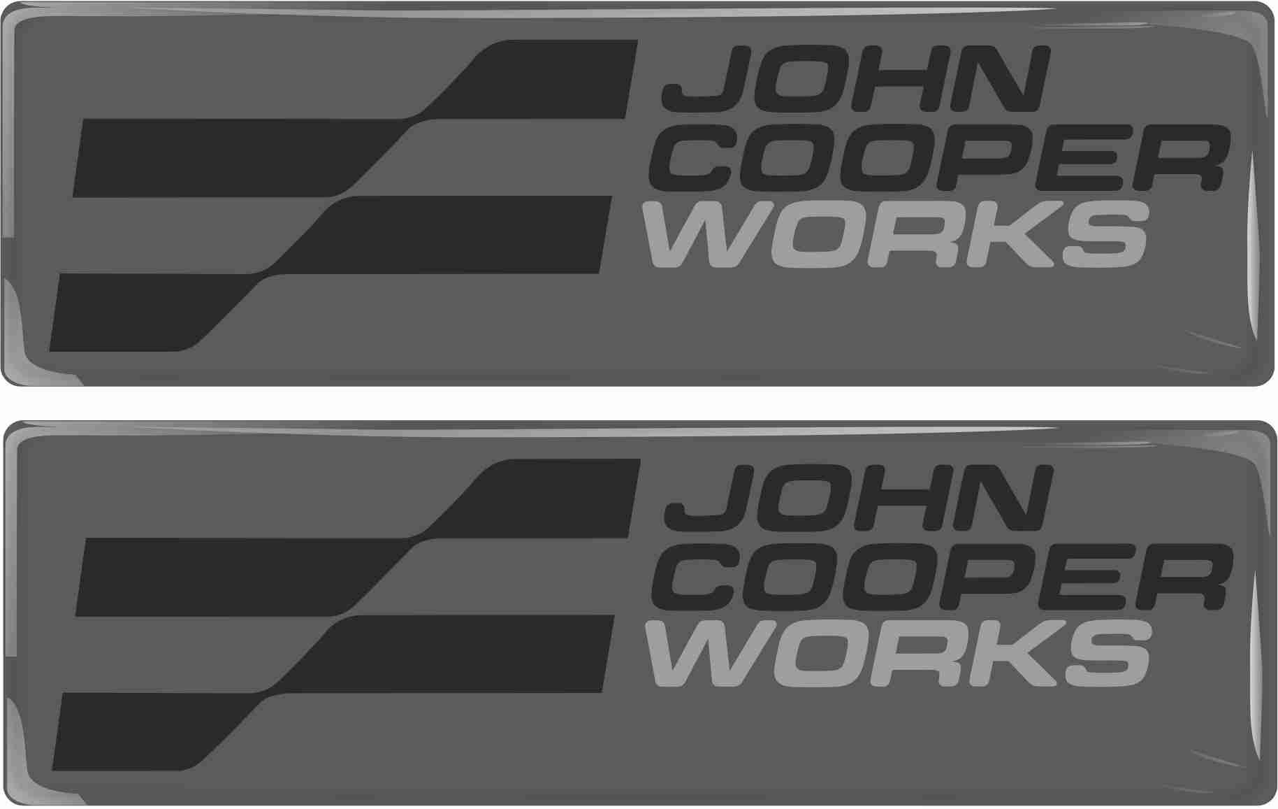 John Cooper Works Gel Badges (Grey/Black)
