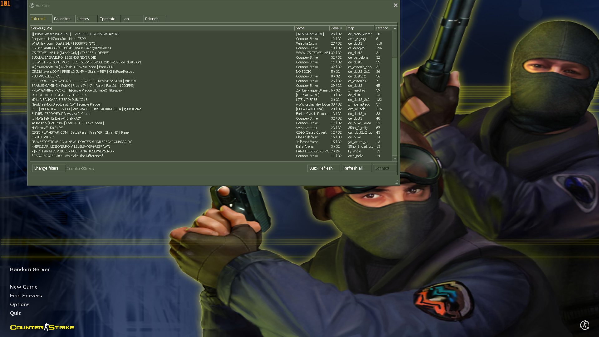 CS 1.6 Server Browser