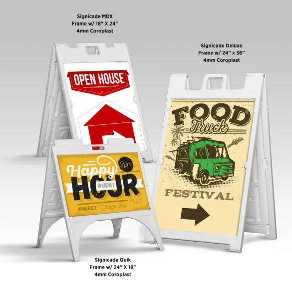 Sidewalk Signs - Tres Tamaños Disponibles