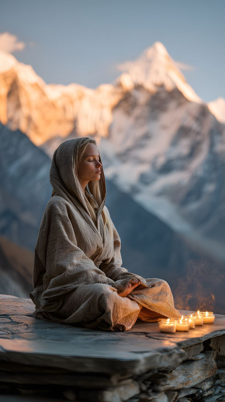 Donna in meditazione - pace interiore