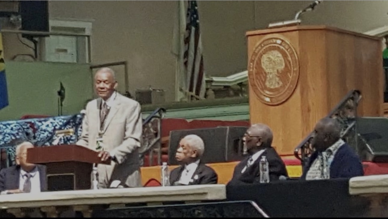 Dr. James Lawson and Bill Lucy with the last surviving 1968 AFSCME Local 1733 strikers