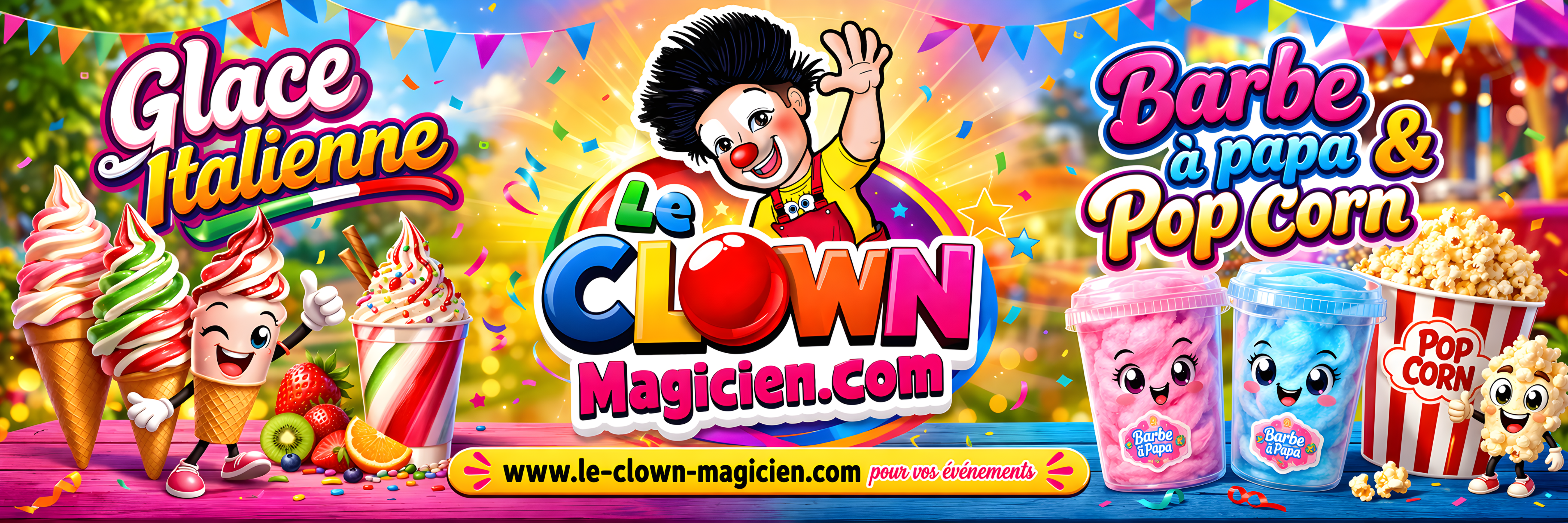 Stand Le Clown Magicien - Animation événements festifs