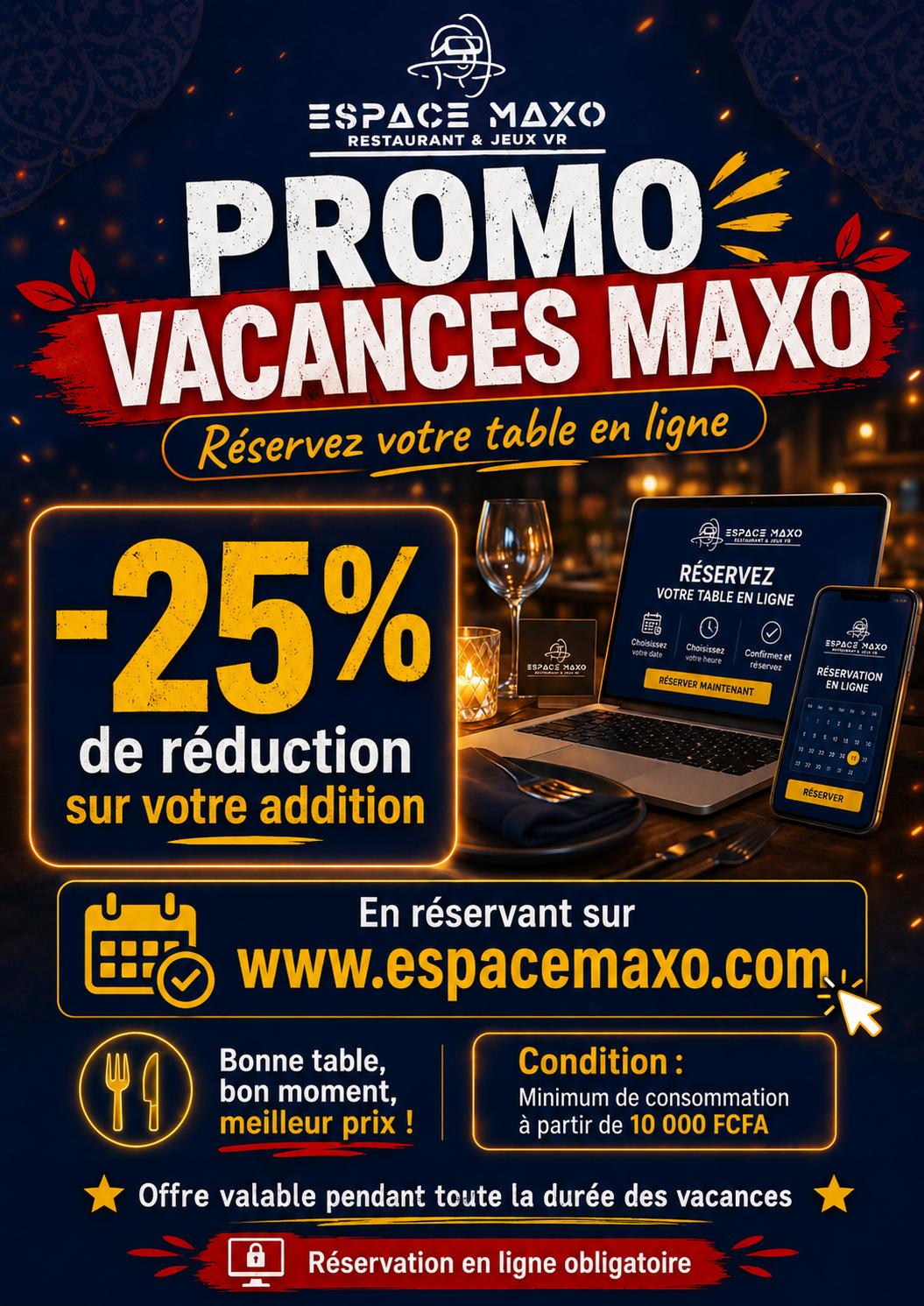 Promo Vacances Maxo · -25%