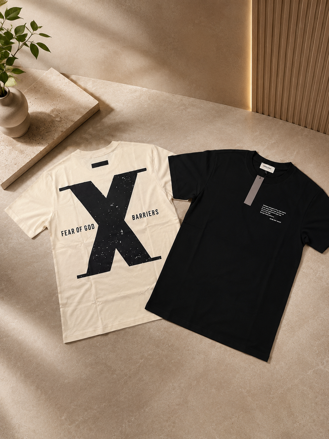 Camiseta Essentials Fear of God X Barriers
