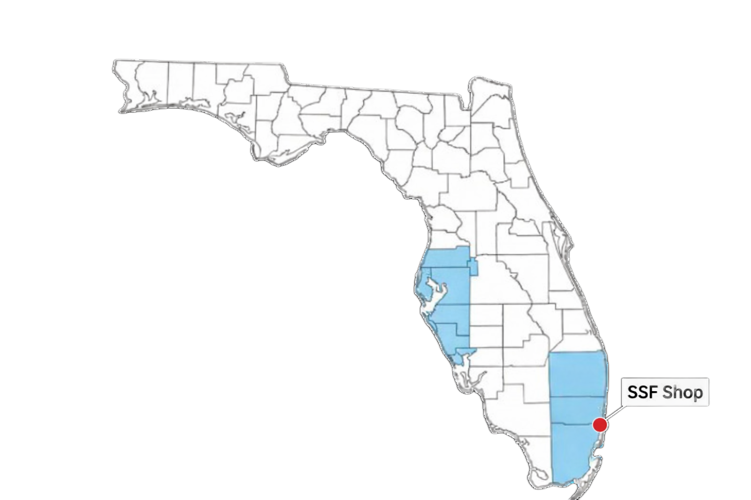 Service Area Map - South Florida