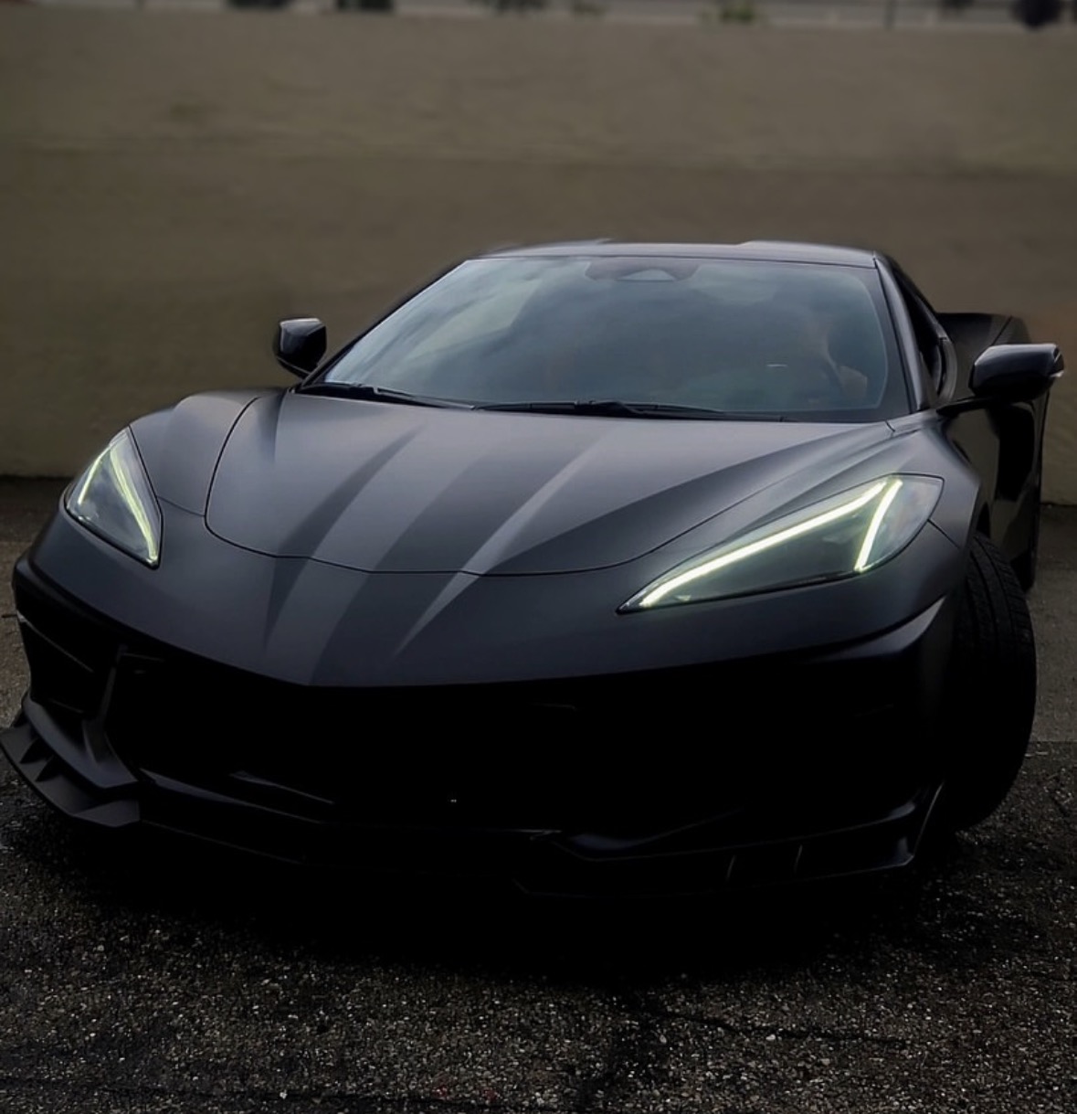 Matte Black Corvette C8 Wrap