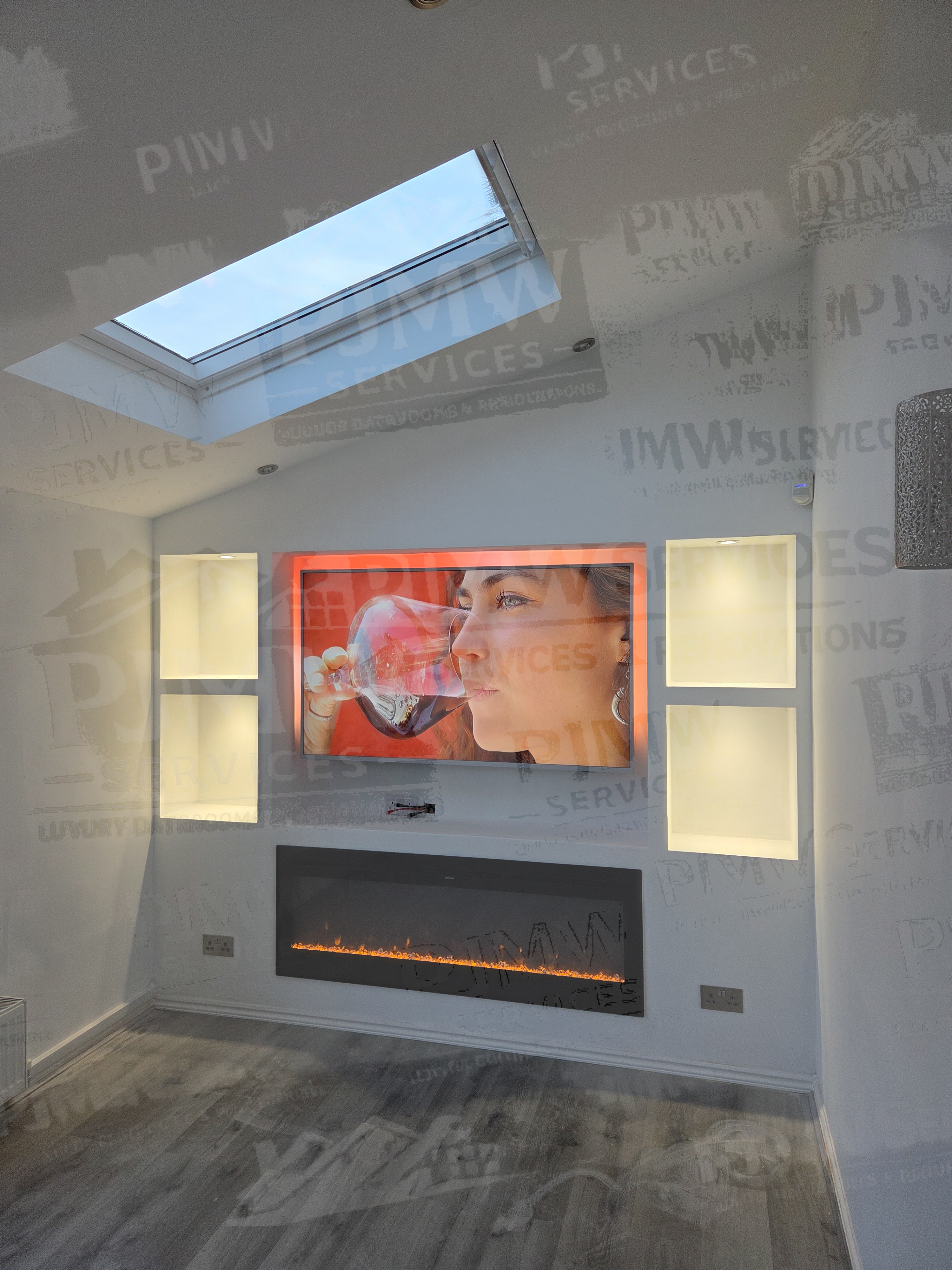 Conservatory Conversion to Media Wall