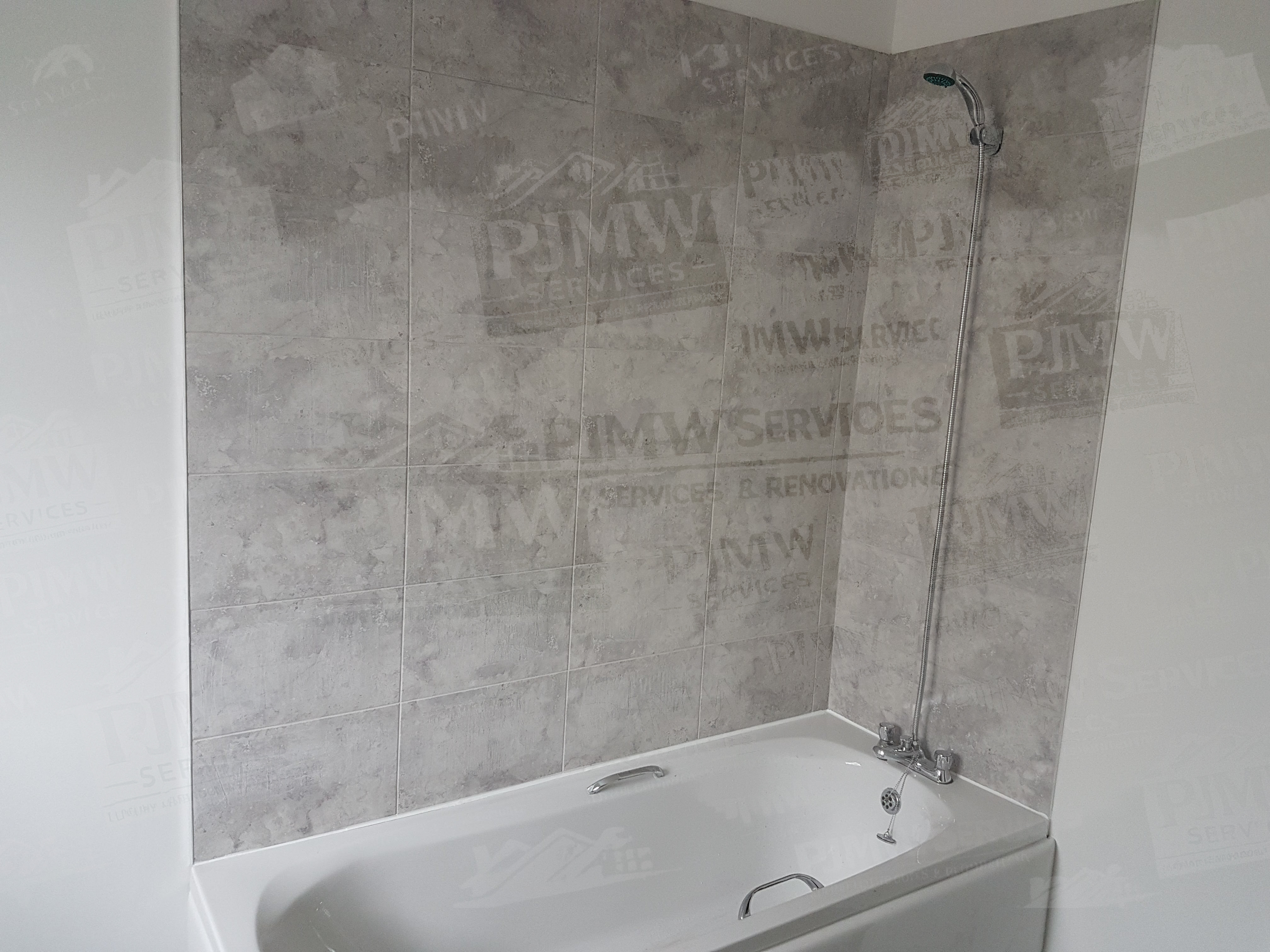 Shower Wall Tile Installation