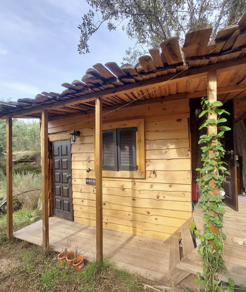The wooden porch