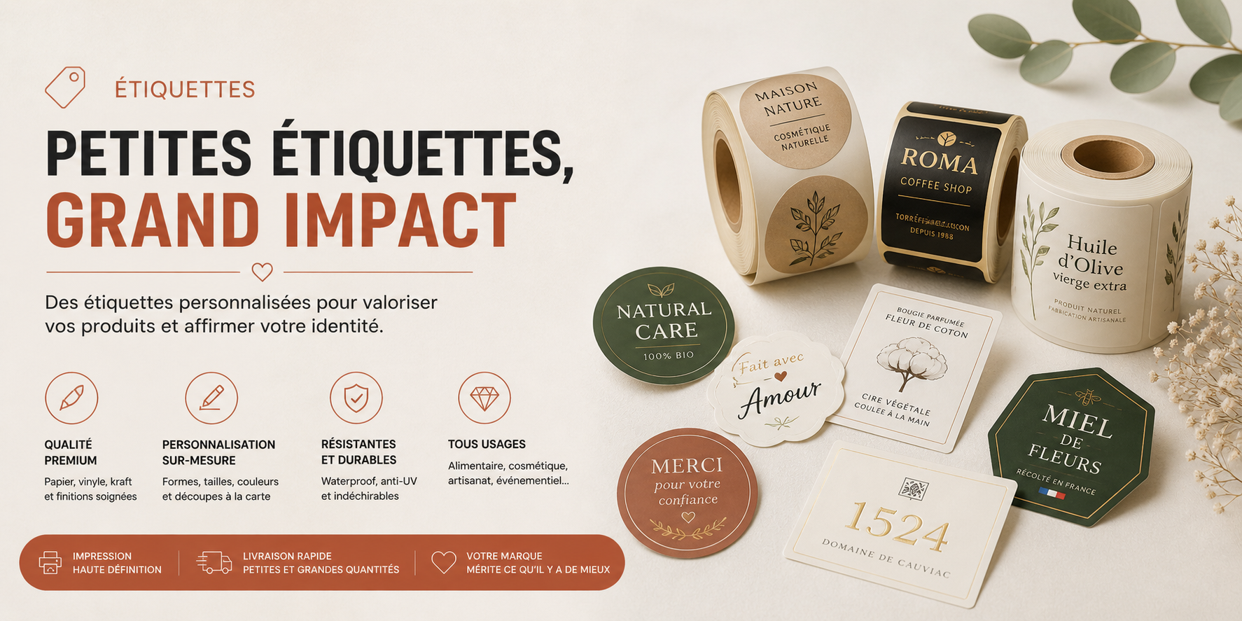 Stickers en rouleau — offre mise en avant