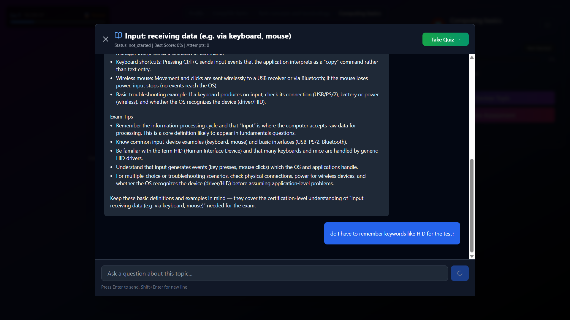 Micro-Lessons + AI Tutor