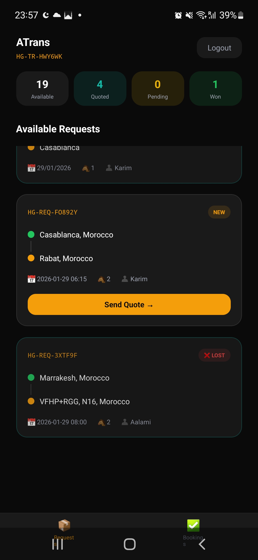 HorseGO App Screenshot