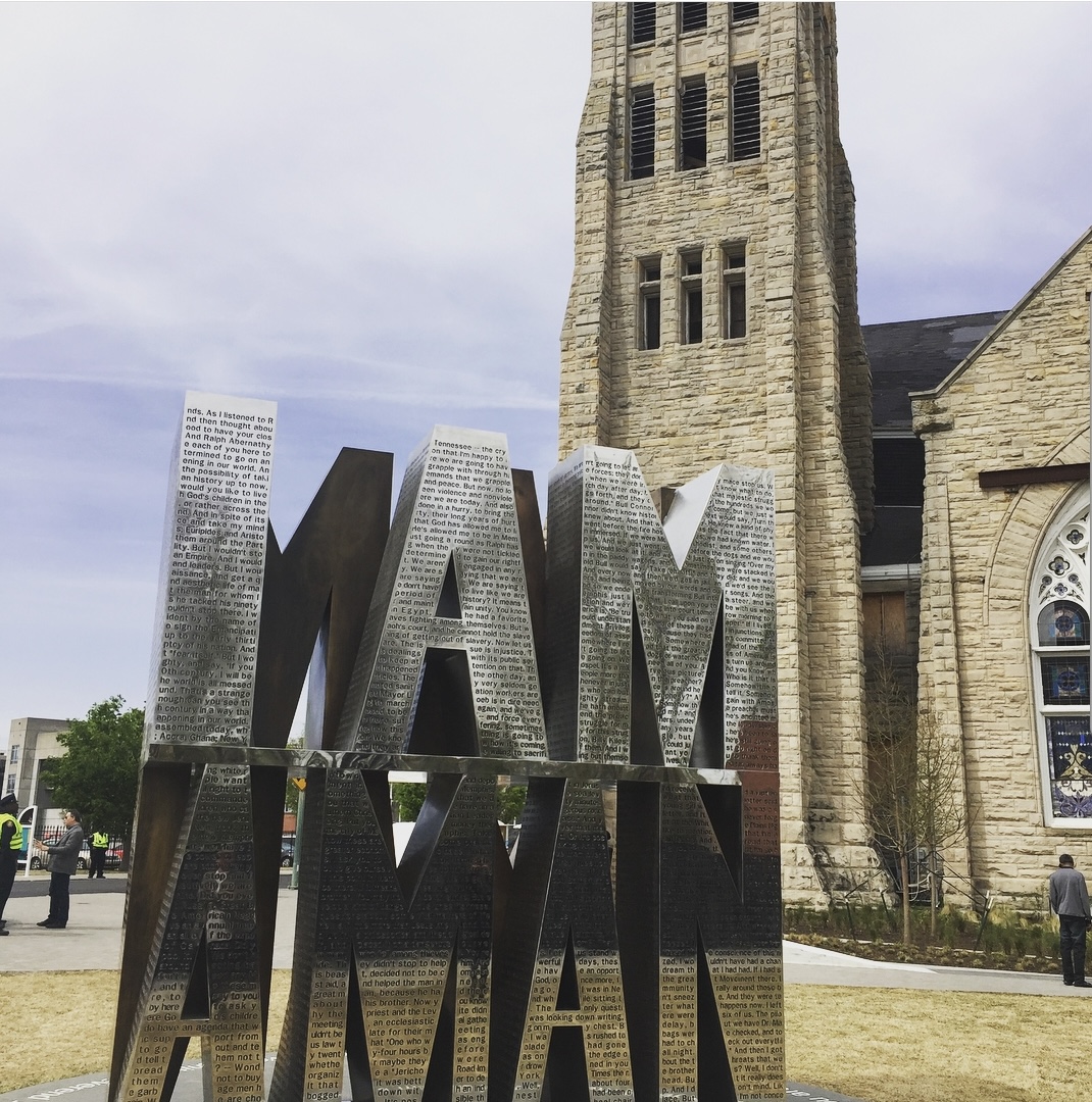 I AM A MAN monument at Clayborn Temple