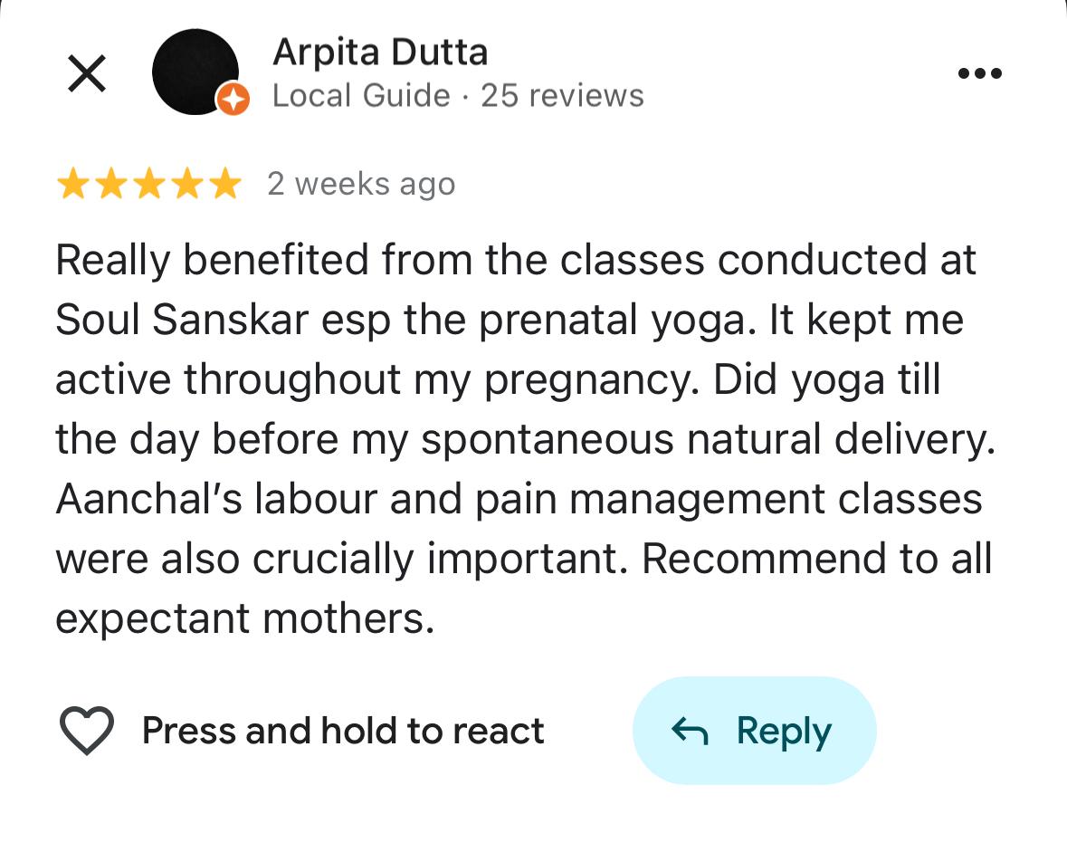 Google review by Arpita Dutta - 5 stars