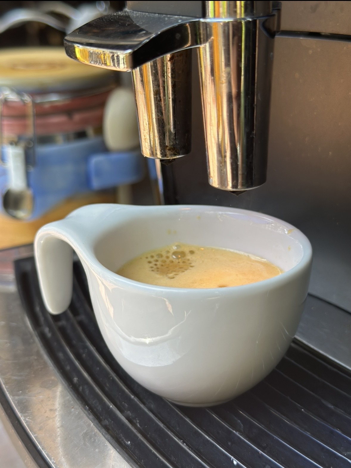 Espresso recién extraído café de origen