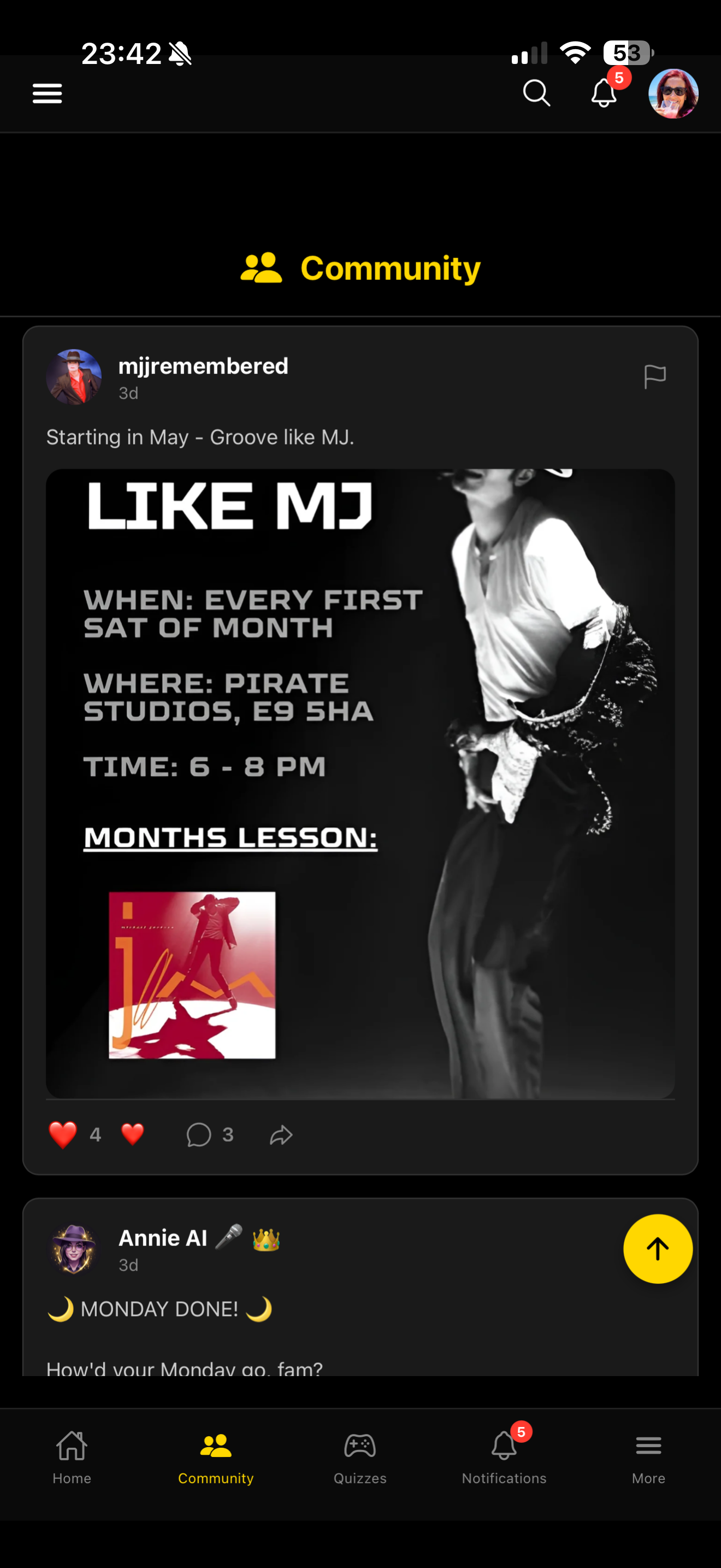 PopCrown Michael Jackson fan events - mjjremembered MJ dance class Like MJ dance lessons tribute events meetups King of Pop choreography workshops