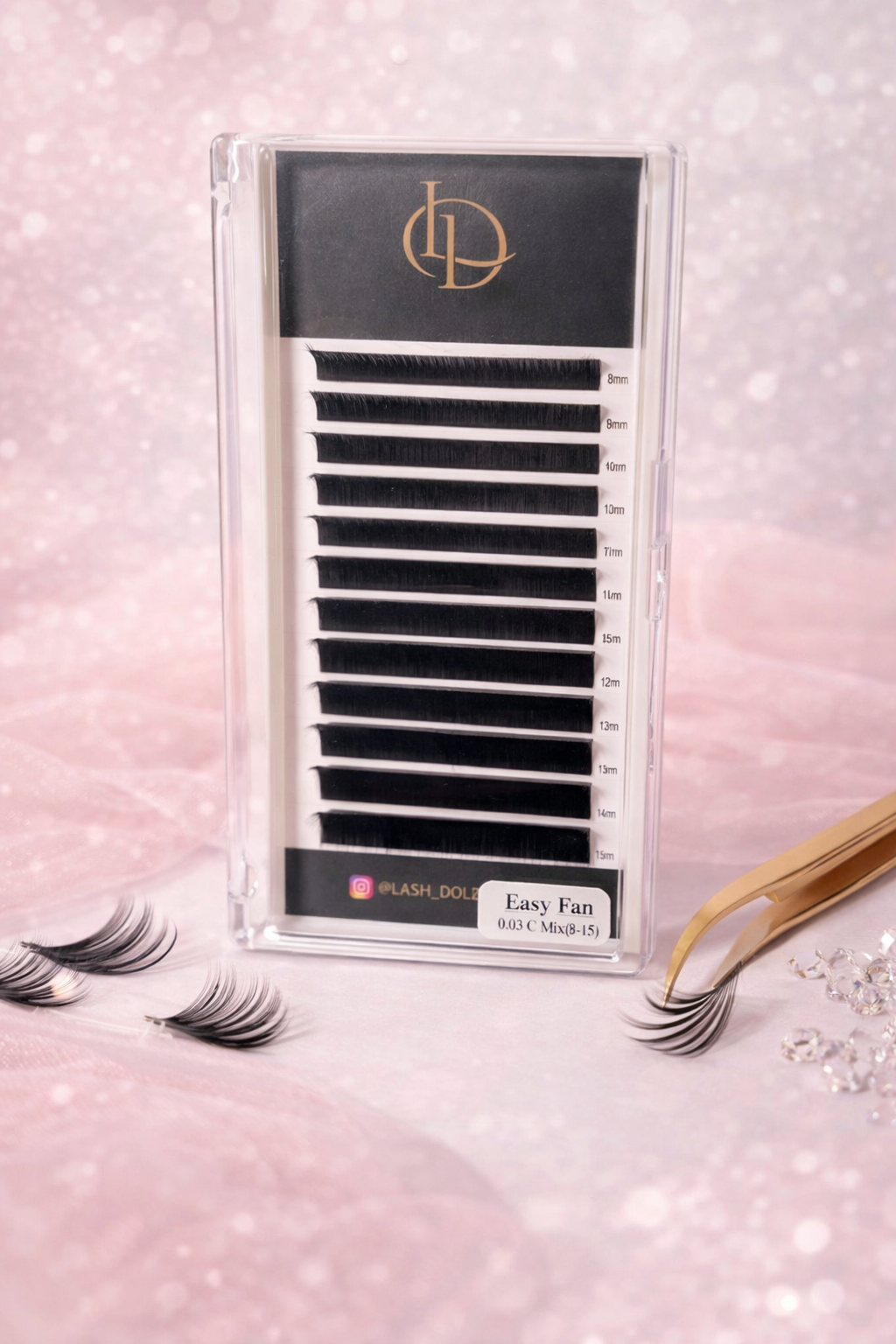 Lash Dollz Beauty – Easy Fan Lashes (0.03 C-Mix 8-15mm)