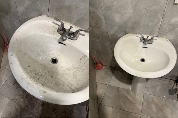 Sink & Fixture Sanitization – Before and After – Reliable Edge Cleaning