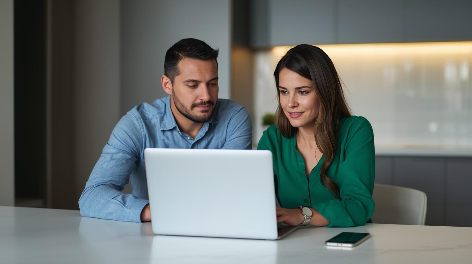 Couple on consultation call