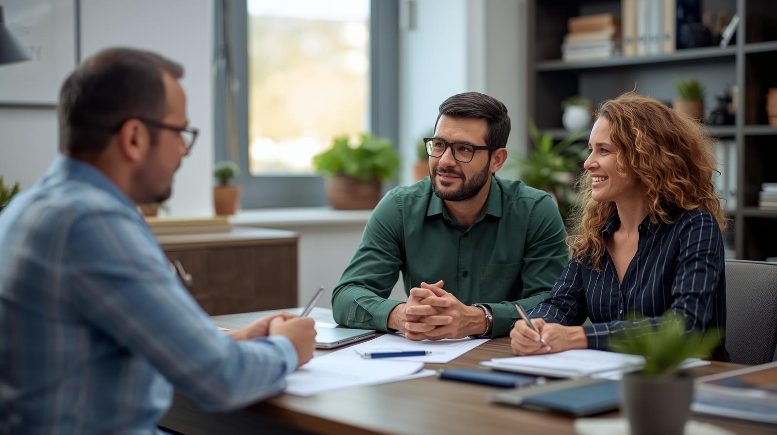 Couple meeting with counselor