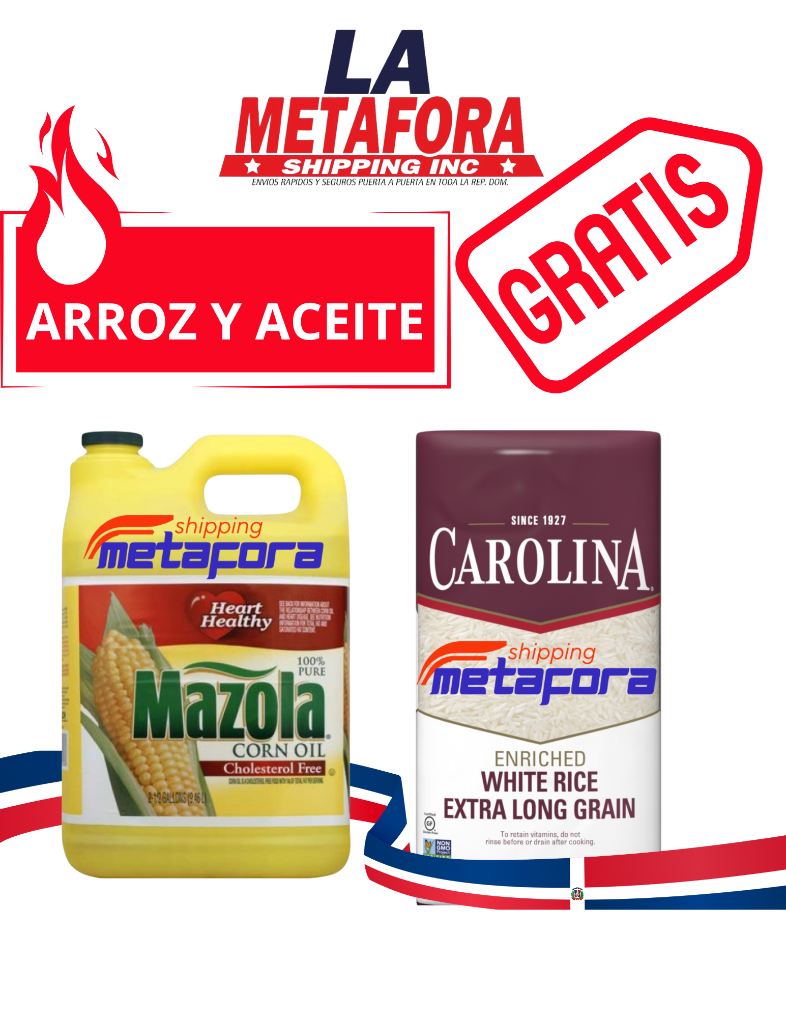 Arroz y Aceite GRATIS