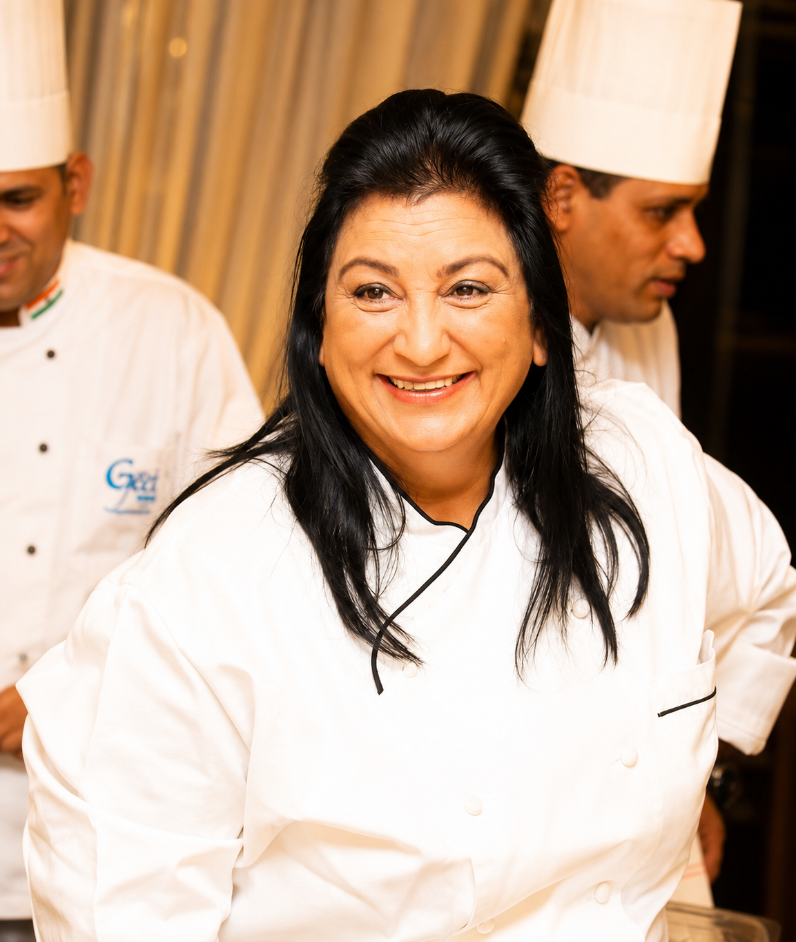 Chef Gita Jivan with her brigade